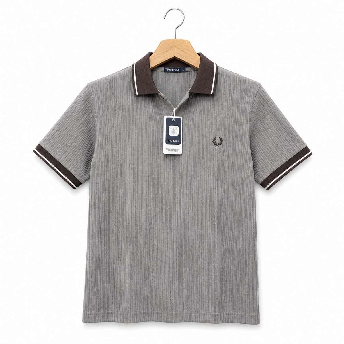 Ribbed Contrast Polo
