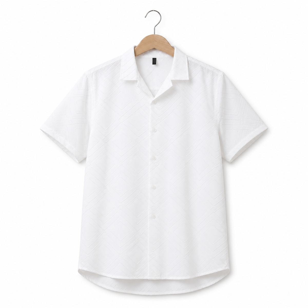 Ivory Textured Casual Shirt