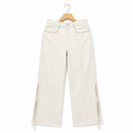 Ivory Utility Wide-Leg Jeans