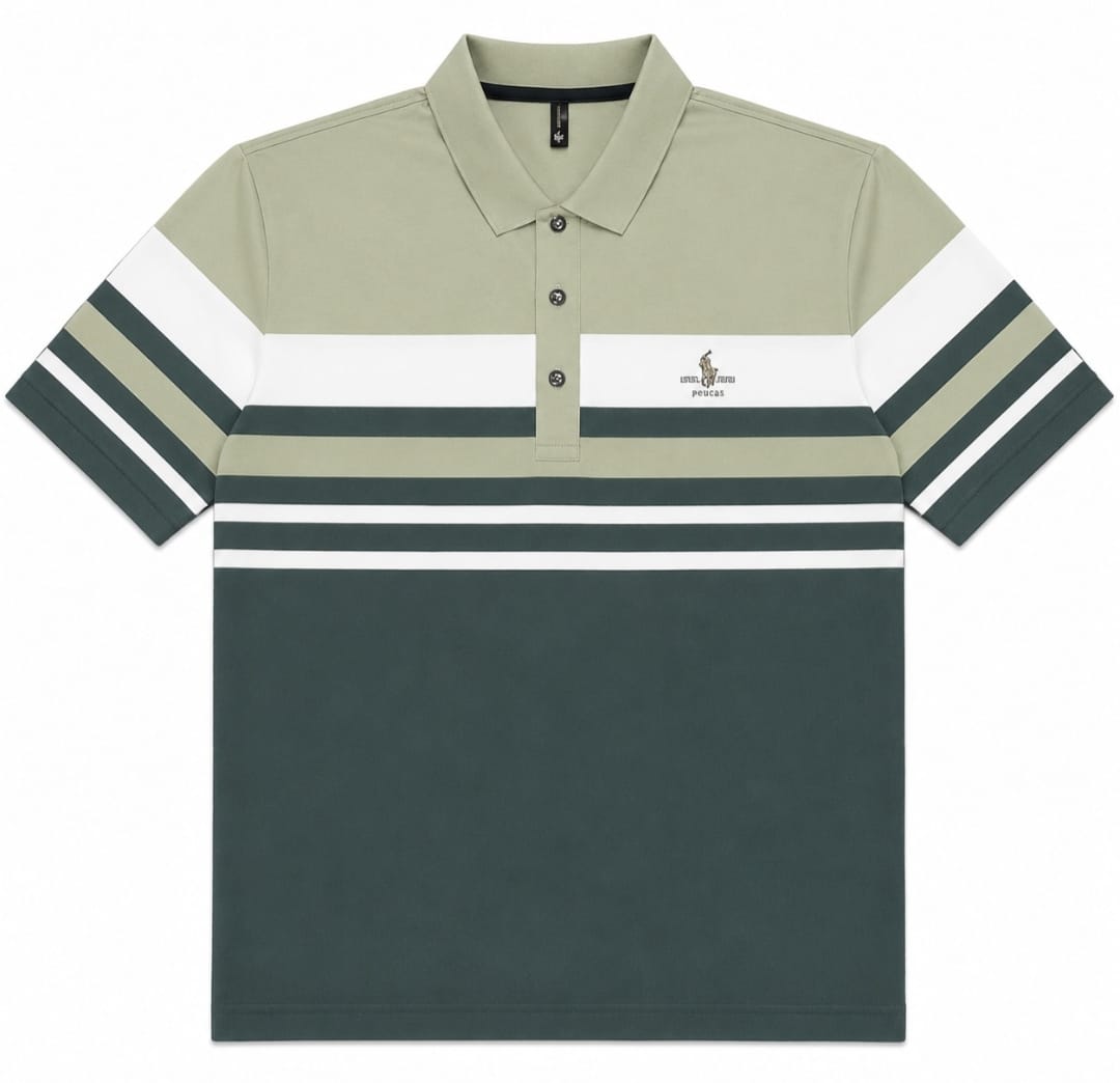 Sage Stripe Polo