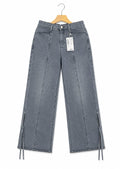 Slate Split-Hem Jeans