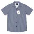 Matrix Vertical Stripe Cuban Shirt