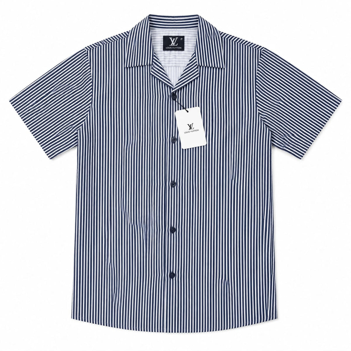 Matrix Vertical Stripe Cuban Shirt